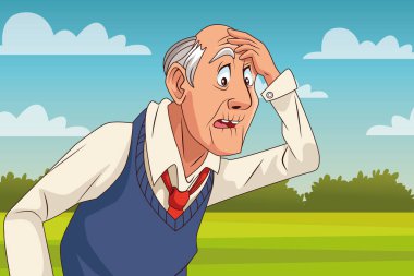 Alan karakteri içinde Alzheimer hastası yaşlı adam