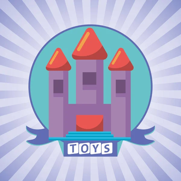 Schloss der Fantasie Spielzeug-Ikone — Stockvektor