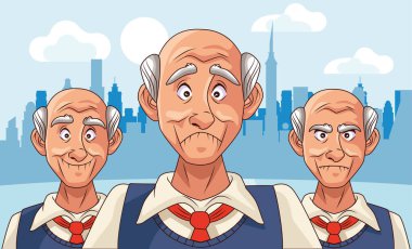 Alzheimer hastası yaşlı adam karakterleri