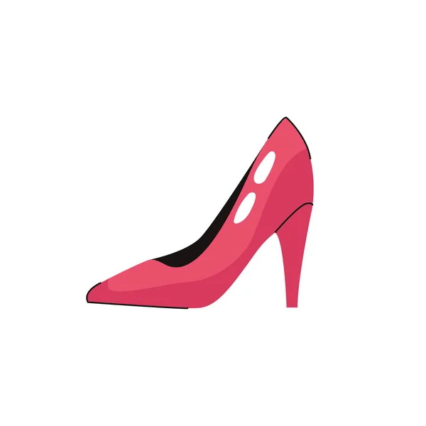 Sepatu tumit Mode ikon aksesori perempuan - Stok Vektor
