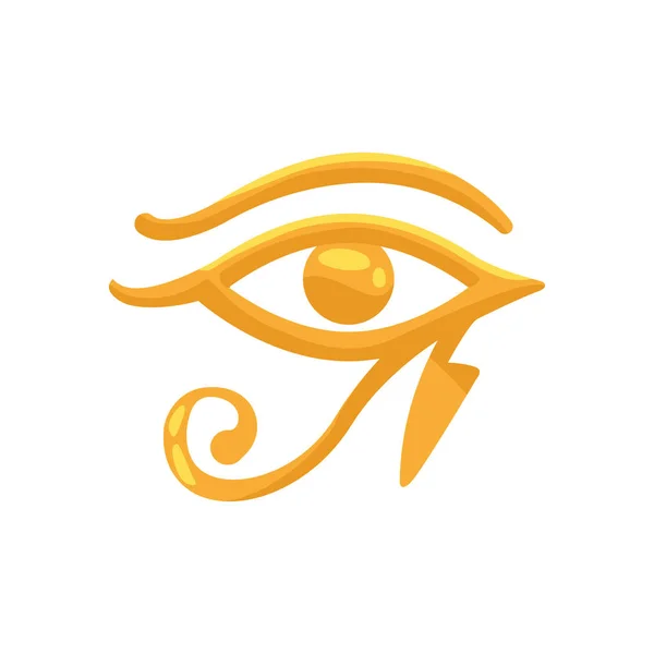 Horus oeil symbole égyptien icône isolée — Image vectorielle
