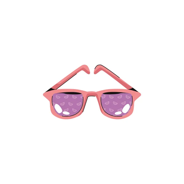 Gafas de sol accesorio de moda icono aislado — Vector de stock