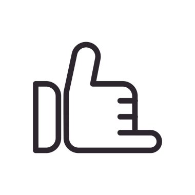 Sosyal medya çizgisi biçimi simgesi gibi el