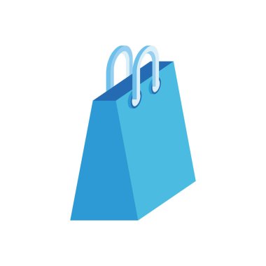 Alışveriş poşeti kağıt izometrik simgesi