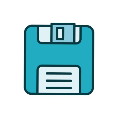 Disket disk çizgisi biçimi simgesi