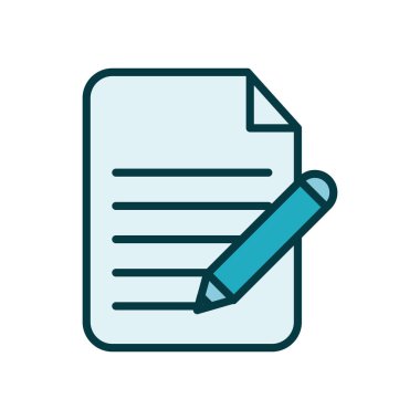 paper document with pen line style icon