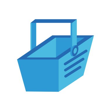 Alışveriş sepeti izometrik stil simgesi