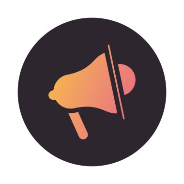 megafon ses aygıtı blok biçim simgesi