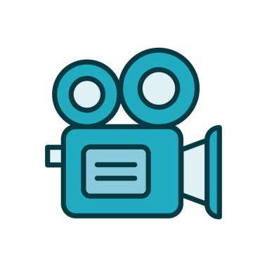 video kamera çizgisi biçimi simgesi