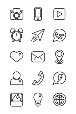 Sosyal medya simgeleri demeti