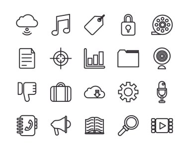 Sosyal medya simgeleri demeti