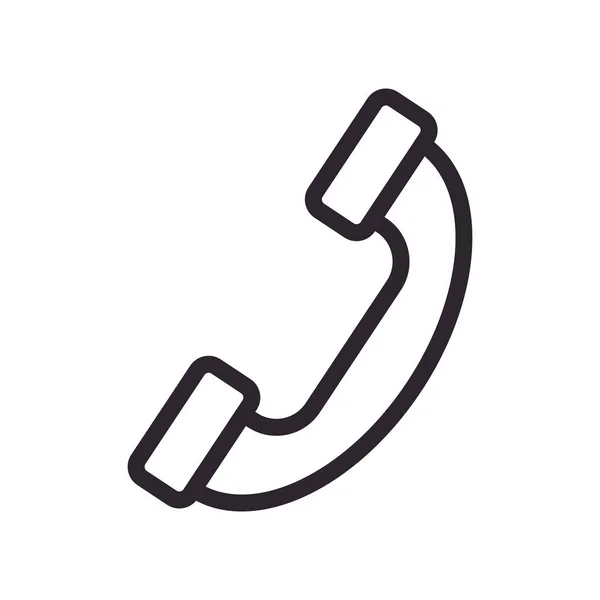 Telefoon communicatie apparaat lijn stijl pictogram — Stockvector