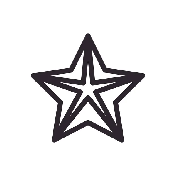 Stella in etichetta linea stile icona — Vettoriale Stock