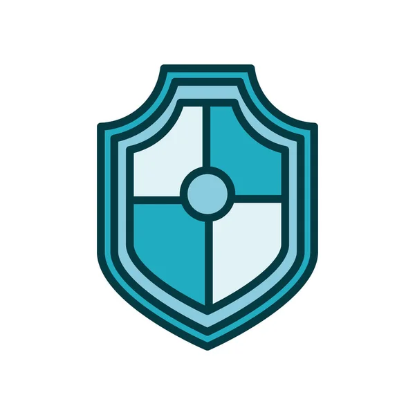Escudo ícone de estilo de linha de segurança —  Vetores de Stock