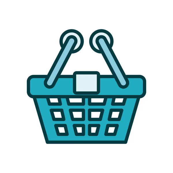Nákupní košík obchod linka styl ikona — Stockový vektor