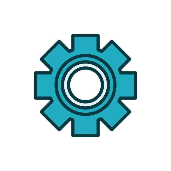 Paramètres d'engrenage configuration ligne style icône — Image vectorielle