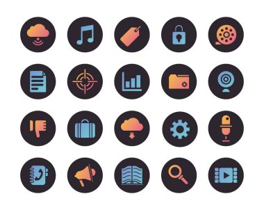 Sosyal medya simgeleri demeti