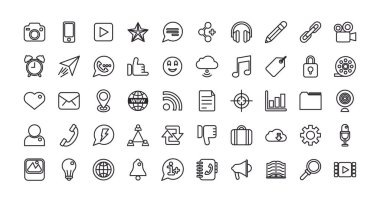 Sosyal medya simgeleri demeti