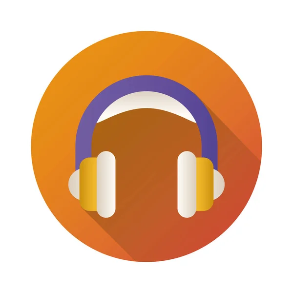 Icône de style bloc audio écouteur — Image vectorielle
