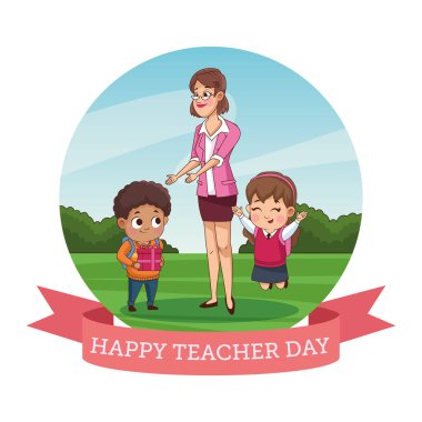 Kamptaki iki küçük öğrenci.