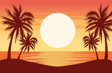 Avuç içi manzaralı güzel deniz manzarası