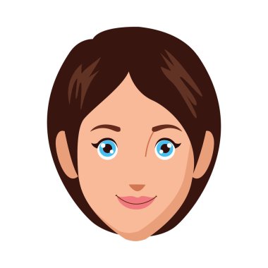 güzel bir kadın baş avatar karakter