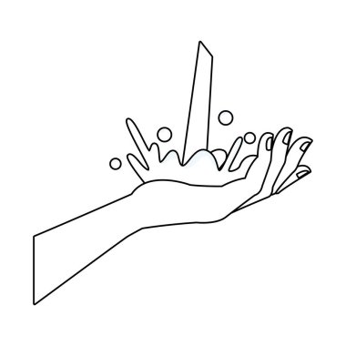 İzole edilmiş el yıkama simgesi