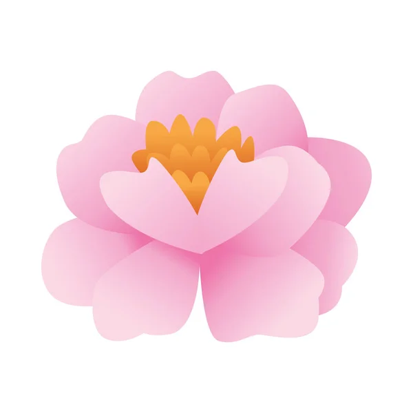 Hermoso jardín de flores icono decorativo — Vector de stock