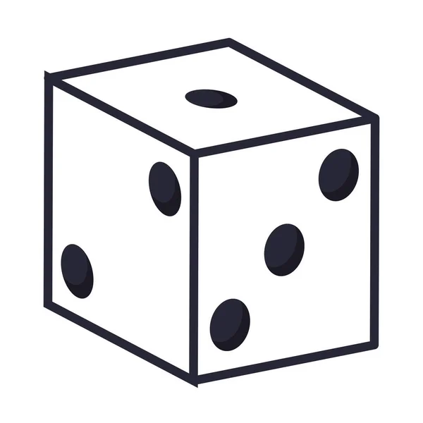 Casino dice game isolated icon — Stock Vector