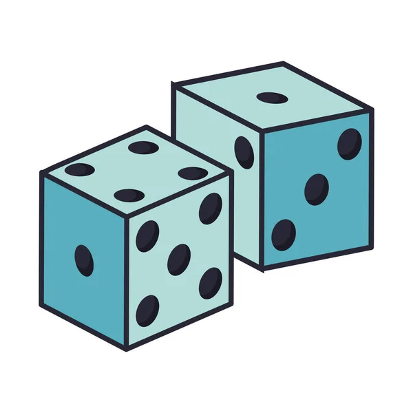 Casino dices game isolated icon — 스톡 벡터