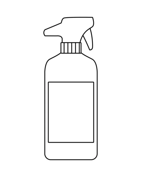 Splash bottle product cleaner icon — Stock Vector