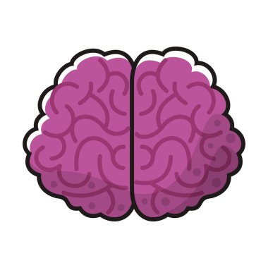 Beyin organı insan izole edilmiş simgesi