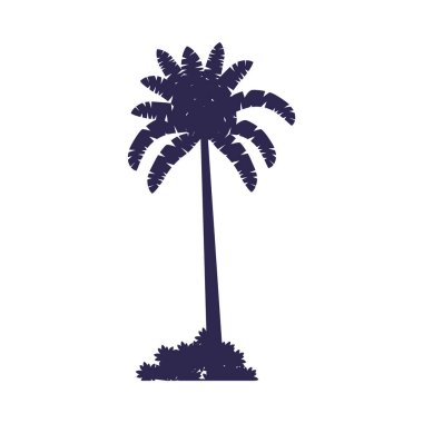 ağaç bitkisi tropikal siluet simgesi