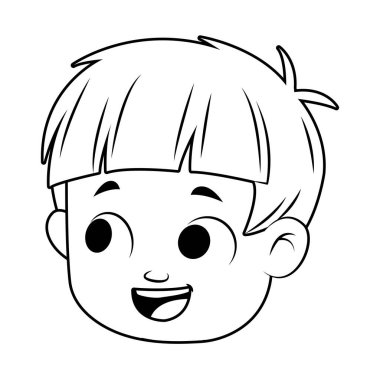 Sevimli küçük çocuk baş Avatar karakteri