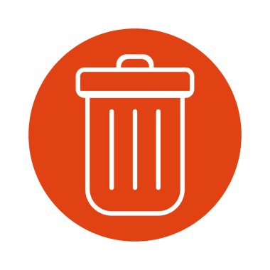 Çöp kutusu blok biçimi simgesi