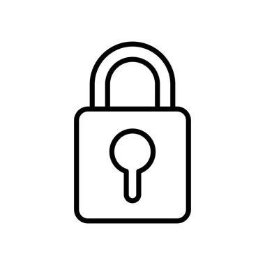 Güvenli asma kilit çizgisi biçimi simgesi