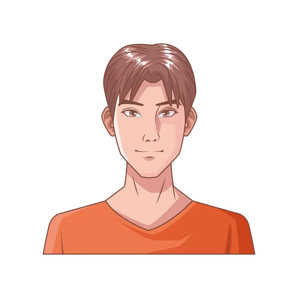若い男のアバターキャラクターのアイコン — ストックベクタ