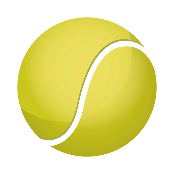 Tennis ball sport equipment icon — Stock Vector