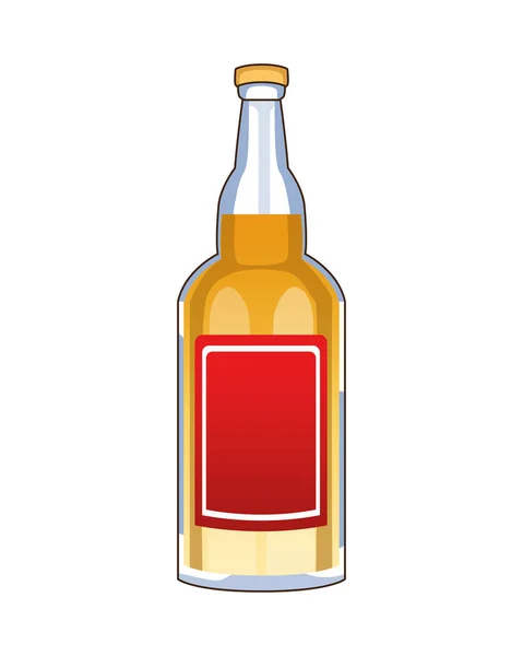 Tequila palack mexikói ital izolált ikon — Stock Vector