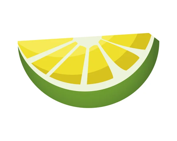 Limão fresco citrinos metade ícone — Vetor de Stock
