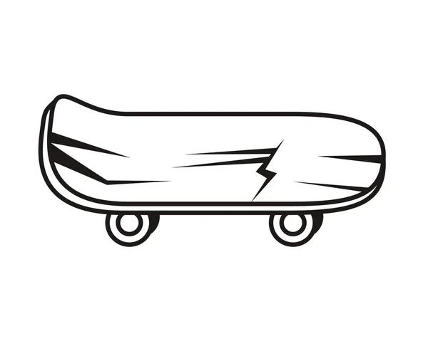 Изолированный значок скейтборда — стоковый вектор