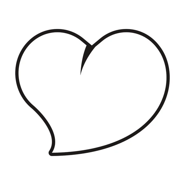 Serce miłość graffiti izolowane ikona — Wektor stockowy