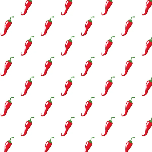 Chili peppers vegetables pattern background — Stock Vector