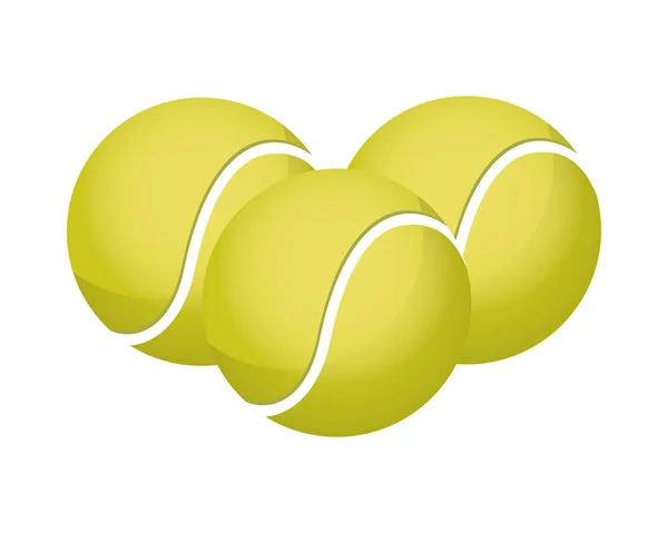 Tennisbälle Sportgeräte-Ikonen — Stockvektor