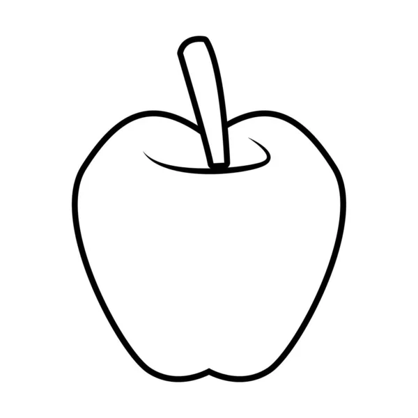 Jablko čerstvé ovoce izolované ikona — Stockový vektor