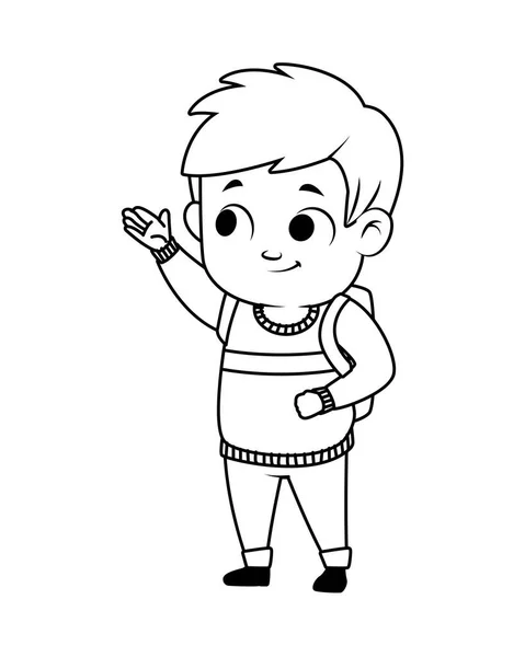 Roztomilý malý chlapec avatar charakter — Stockový vektor