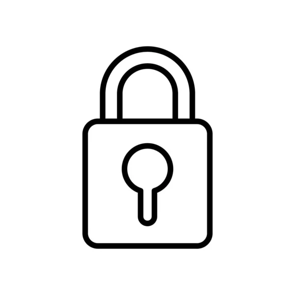 Safe secure padlock line style icon — Stock Vector