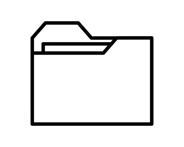 Carpeta archivo documento línea estilo icono — Vector de stock