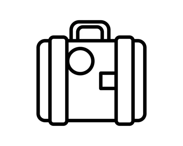 Portefeuille porte-documents ligne style icône — Image vectorielle
