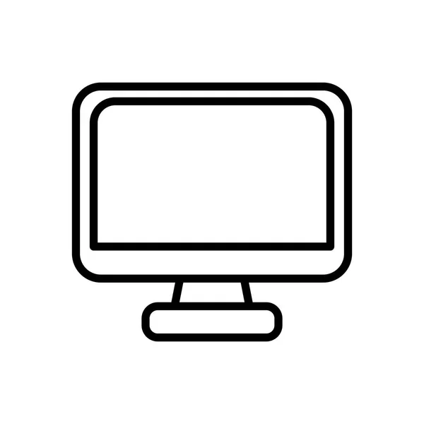 Desktop-Computer Displayzeile Stil-Symbol — Stockvektor